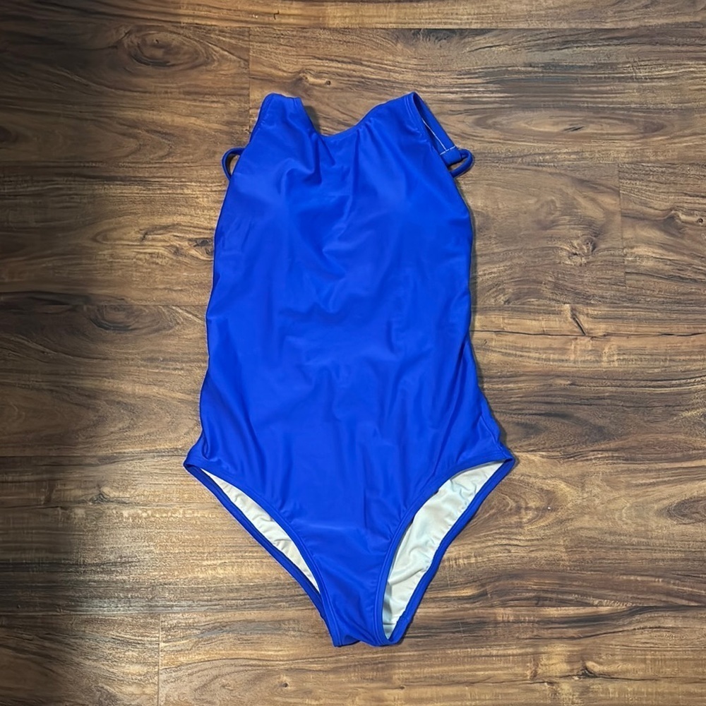 Kona Sol Blue High Neck Swimsuit One Piece